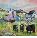 Cows of Fogo, Oil on Canvas